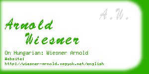 arnold wiesner business card